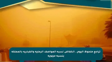 تراجع ملحوظ اليوم.. انخفاض نسبة العواصف الرملية والغبارية بالمملكة بنسبة مئوية